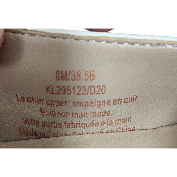 Karl Lagerfeld Paris Womens Loafers 8/38.5B Cream Leather Gold Chain Trim Chunky - Picture 10 of 11